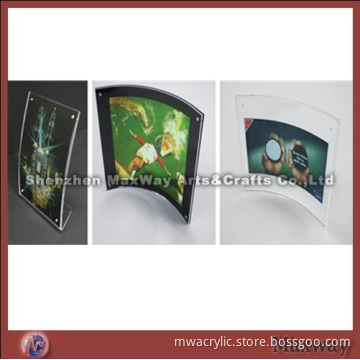 Curving L-shaped Magnet Acrylic Photo Frame